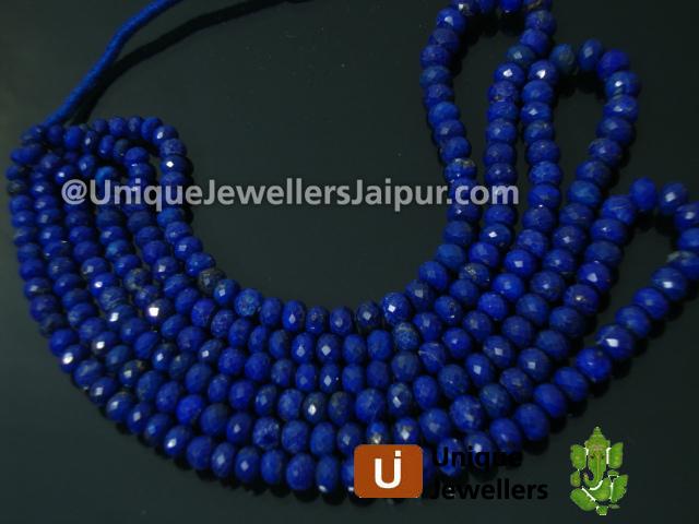 Lapis Far Faceted Roundelle Beads